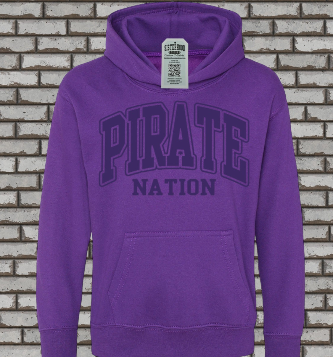 Purple Pirate Nation (Puff) Hoodie